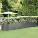 Garden Planter Powder - coated Steel 507x100x68 Cm Grey