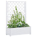 Garden Planter With Trellis 100x43x142 Cm Pp White Totknt