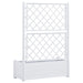 Garden Planter With Trellis 100x43x142 Cm Pp White Totknt