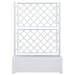 Garden Planter With Trellis 100x43x142 Cm Pp White Totknt