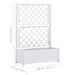 Garden Planter With Trellis 100x43x142 Cm Pp White Totknt