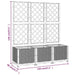 Garden Planter With Trellis Black 120x40x136 Cm Pp Tonxit