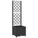 Garden Planter With Trellis Black 40x40x136 Cm Pp Tonxlk