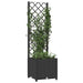 Garden Planter With Trellis Black 40x40x136 Cm Pp Tonxlk