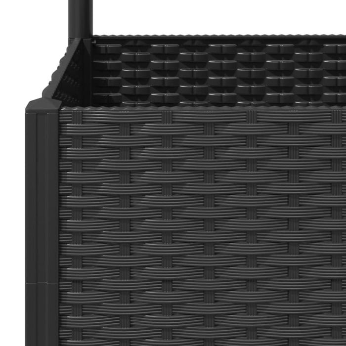 Garden Planter With Trellis Black 40x40x136 Cm Pp Tonxlk