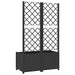 Garden Planter With Trellis Black 80x40x136 Cm Pp Tonxio