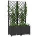 Garden Planter With Trellis Black 80x40x136 Cm Pp Tonxio