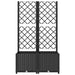 Garden Planter With Trellis Black 80x40x136 Cm Pp Tonxio