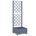 Garden Planter With Trellis Dark Grey 40x40x121.5 Cm Pp