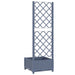 Garden Planter With Trellis Dark Grey 40x40x121.5 Cm Pp