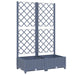 Garden Planter With Trellis Dark Grey 80x40x121.5 Cm Pp