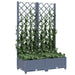 Garden Planter With Trellis Dark Grey 80x40x121.5 Cm Pp