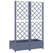 Garden Planter With Trellis Dark Grey 80x40x121.5 Cm Pp