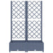 Garden Planter With Trellis Dark Grey 80x40x121.5 Cm Pp