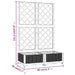 Garden Planter With Trellis Dark Grey 80x40x121.5 Cm Pp