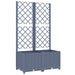 Garden Planter With Trellis Dark Grey 80x40x136 Cm Pp Tonxpo