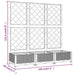 Garden Planter With Trellis Light Grey 120x40x121.5 Cm Pp