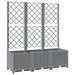 Garden Planter With Trellis Light Grey 120x40x136 Cm Pp