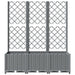 Garden Planter With Trellis Light Grey 120x40x136 Cm Pp