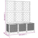 Garden Planter With Trellis White 120x40x136 Cm Pp Optxna