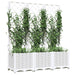 Garden Planter With Trellis White 120x40x136 Cm Pp Optxna