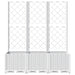 Garden Planter With Trellis White 120x40x136 Cm Pp Optxna