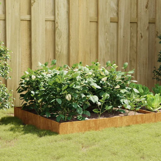 Garden Raised Bed 100x100x26 Cm Corten Steel Nxapoa