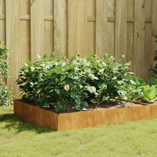 Garden Raised Bed 100x100x33.5 Cm Corten Steel Nxapop