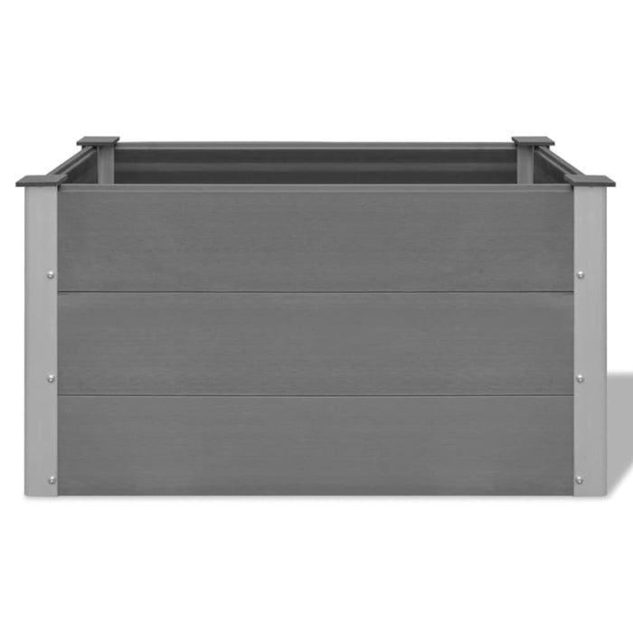 Garden Raised Bed Wpc 100x50x54 Cm Grey Atlbt