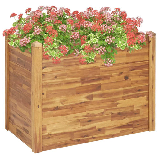 Garden Raised Bed 110x60x84 Cm Solid Acacia Wood Alpik