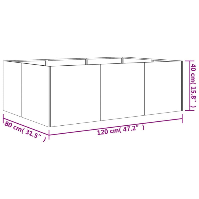 Garden Raised Bed 120x80x40 Cm Corten Steel Nxaptx