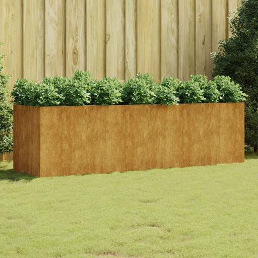 Garden Raised Bed 280x80x80 Cm Corten Steel Nxapab