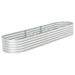 Garden Raised Bed 320x80x44 Cm Galvanised Steel Silver Appoi