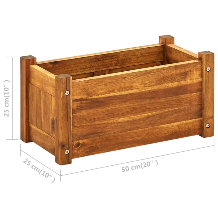 Garden Raised Bed Acacia Wood 50x25x25 Cm Axplp