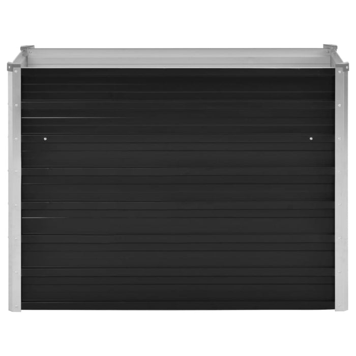 Garden Raised Bed Anthracite 100x40x77 Cm Galvanised Steel