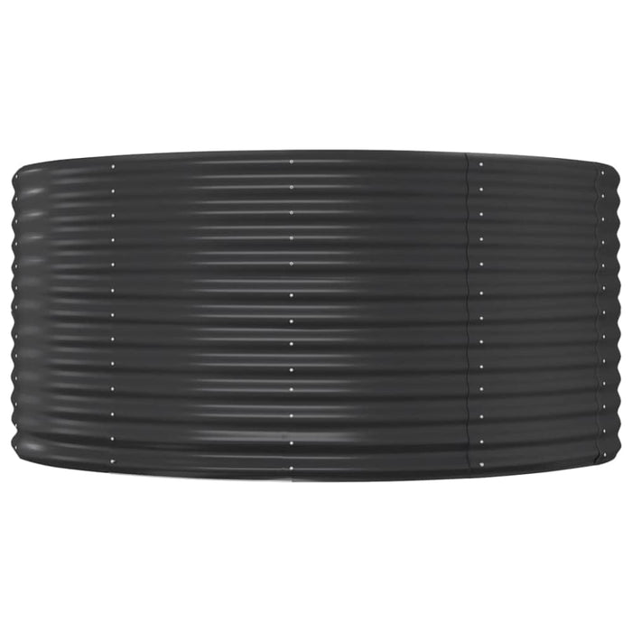 Garden Raised Bed Anthracite 140x140x68 Cm Powder-coated