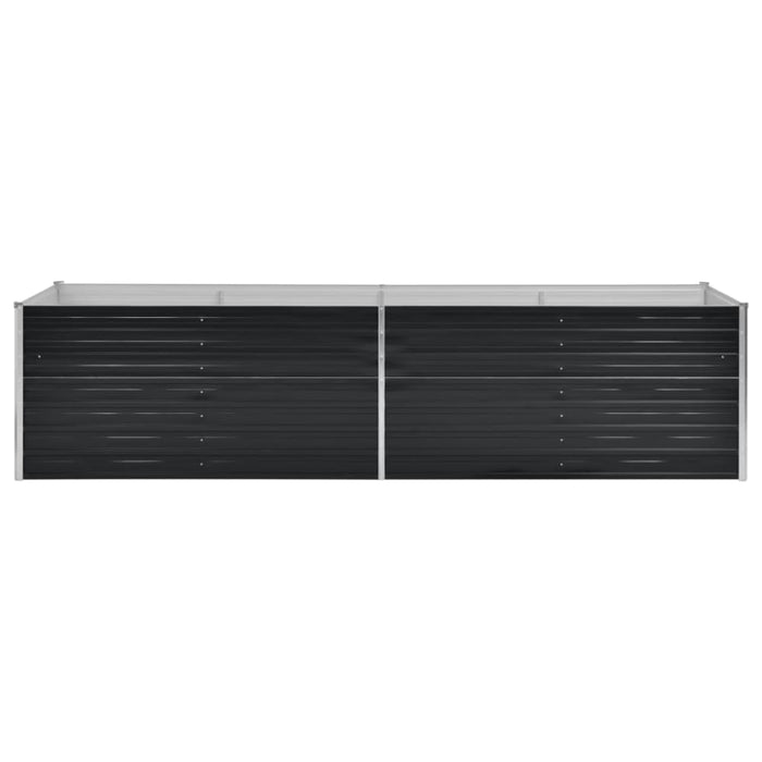 Garden Raised Bed Anthracite 320x80x77 Cm Galvanised Steel