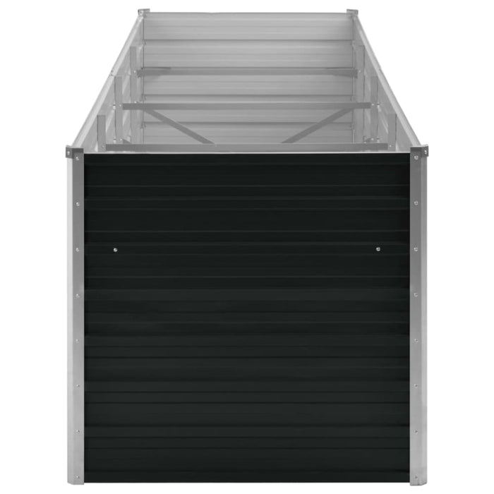 Garden Raised Bed Anthracite 320x80x77 Cm Galvanised Steel
