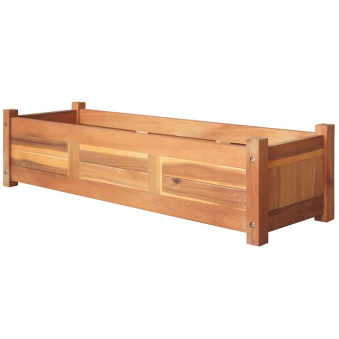 Garden Raised Beds 2 Pcs Acacia Wood 100x30x25 Cm Tbpipxx