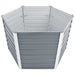 Garden Raised Bed Galvanised Steel 129x129x77 Cm Grey Aanpl