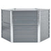 Garden Raised Bed Galvanised Steel 129x129x77 Cm Grey Aanpl