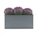 Garden Raised Bed Galvanised Steel 160x40x77 Cm Grey Aanan