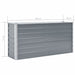 Garden Raised Bed Galvanised Steel 160x40x77 Cm Grey Aanan