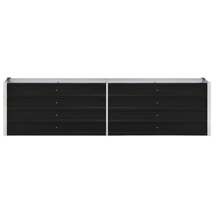 Garden Raised Bed Galvanised Steel 240x40x45 Cm Anthracite