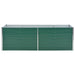 Garden Raised Bed Galvanised Steel 240x80x77 Cm Green Aanao