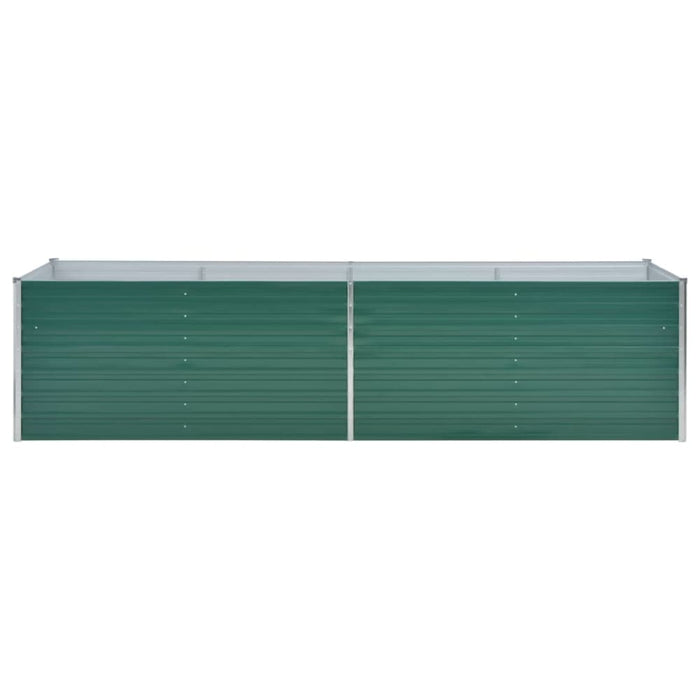 Garden Raised Bed Galvanised Steel 320x80x77 Cm Green Aanap