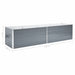 Garden Raised Bed Galvanised Steel 320x80x77 Cm Grey Aanaa