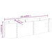 Garden Raised Bed Powder - coated Steel 152x40x36 Cm