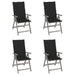 Garden Reclining Chairs 4 Pcs With Cushions Solid Wood