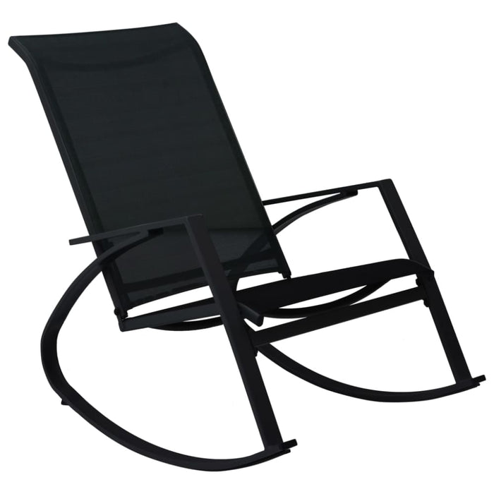 Garden Rocking Chairs 2 Pcs Textilene Black Anoxt